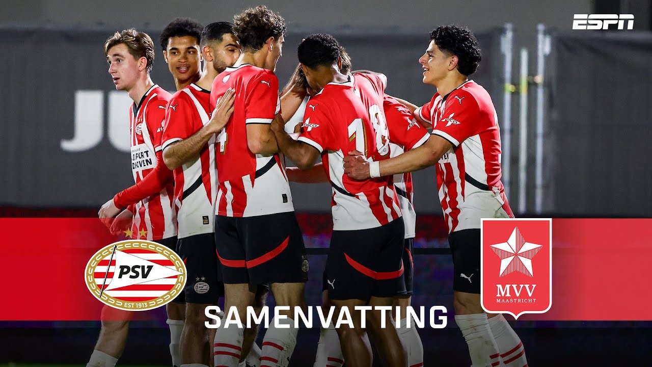 #ไฮไลท์ฟุตบอล [ พีเอสวี ไอนด์โฮเฟ่น(เยาวชน) 3 - 2 เอ็มวีวี มาสทริสช์ ] จูปิแลร์ลีก ฮอลแลนด์ 2025/15.4.68