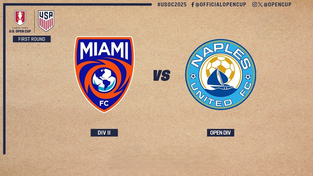 #ไฮไลท์ฟุตบอล [ ไมอามี่ เอฟซี 4 - 1 เนเปิลส์ ยูไนเต็ด ] ยูเอสเอ โอเพ่น คัพ 2025/19.3.68