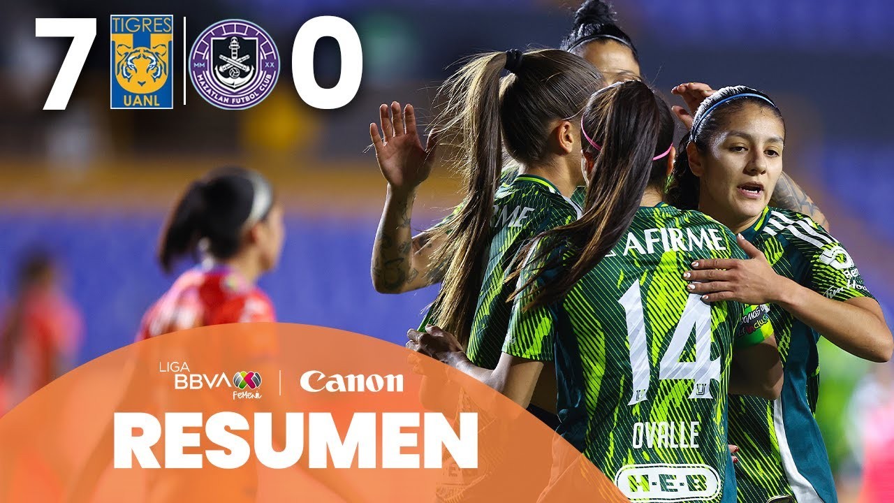 #ไฮไลท์ฟุตบอล [ ไทเกรส ยูเอเอ็นแอล(หญิง) 7 - 0 มาซัตลาน เอฟซี(หญิง) ] เม็กซิโก ลีก้า เอ็มเอ็กซ์ โวเมน 2025/18.3.68